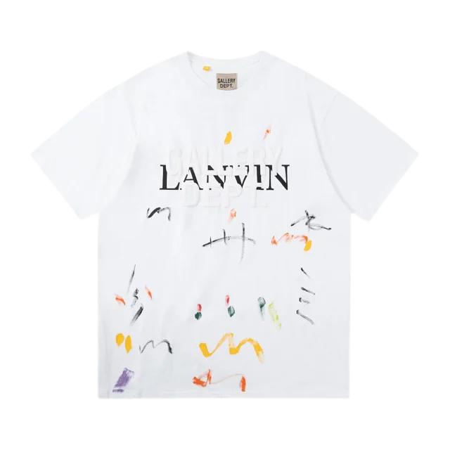 Gallery Dept. T-Shirts Lanvin Logo and Paint Splatter Print product detail image 1