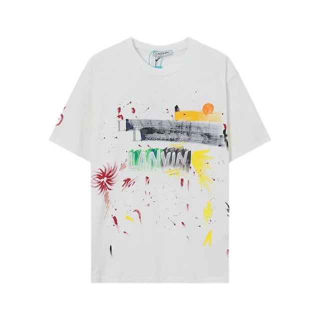 Gallery Dept. T-Shirts Lanvin Logo and Paint Splatter Print product detail image 26