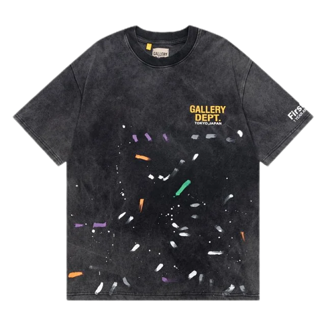 Gallery Dept. T-Shirts Lanvin Logo and Paint Splatter Print product detail image 40