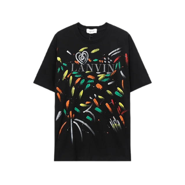 Gallery Dept. T-Shirts Lanvin Logo and Paint Splatter Print product detail image 28