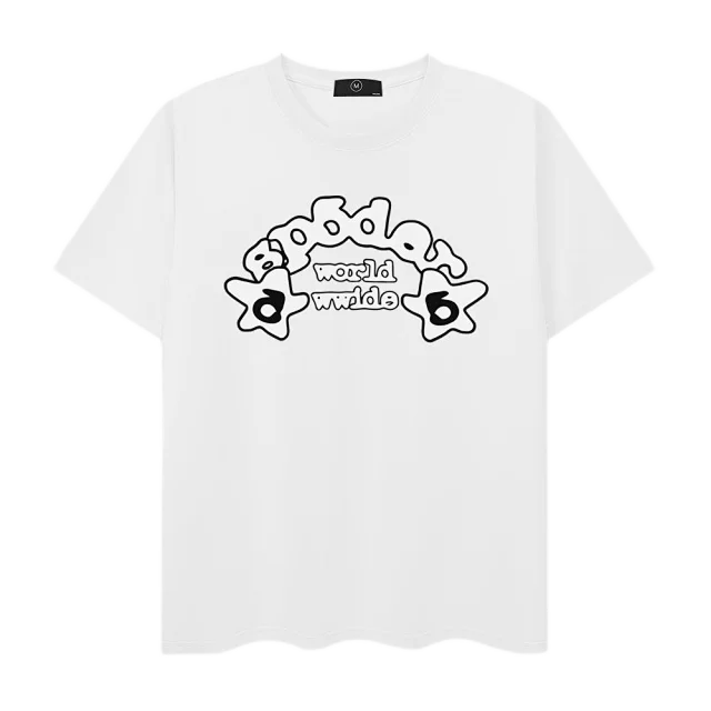 SP5DER T-Shirts Short-Sleeve Graphic Logo T-Shirt product detail image 4