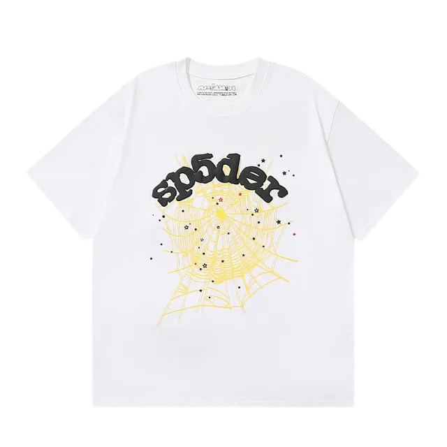 Sp5der T-Shirts Spiderweb Graphic Short-Sleeve T-Shirt product detail image 4
