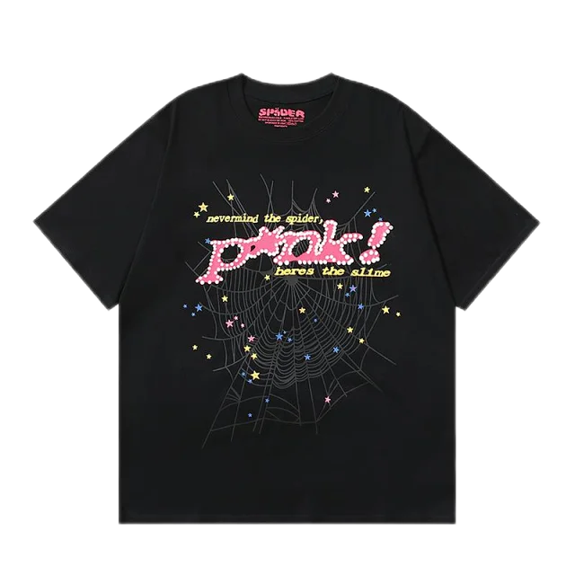 Sp5der T-Shirts Spiderweb Graphic Short-Sleeve T-Shirt product detail image 9