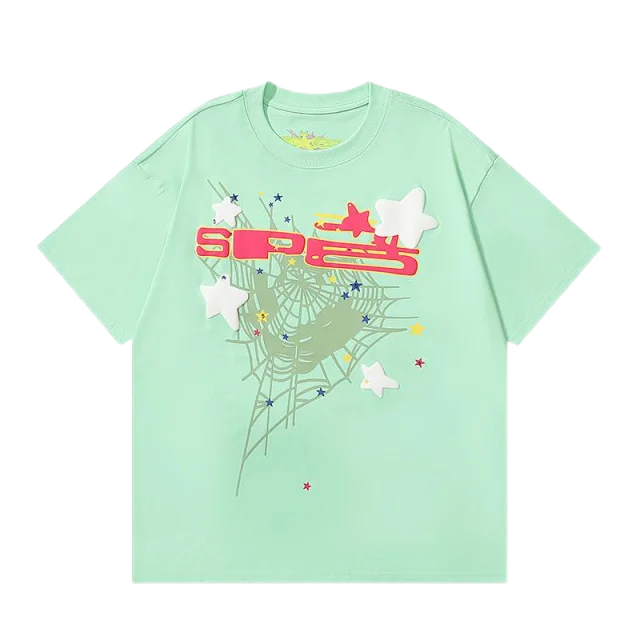 Sp5der T-Shirts Spiderweb Graphic Short-Sleeve T-Shirt product detail image 11