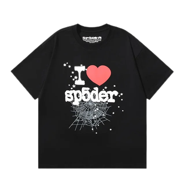 Sp5der T-Shirts Spiderweb Graphic Short-Sleeve T-Shirt product detail image 5
