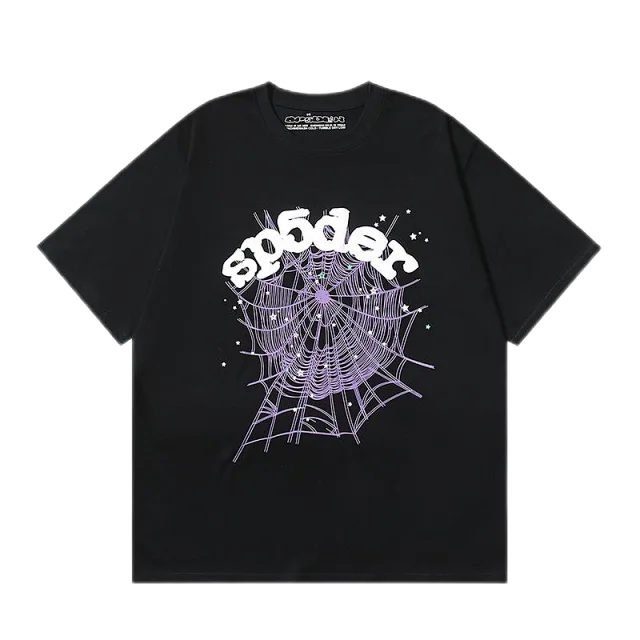 Sp5der T-Shirts Spiderweb Graphic Short-Sleeve T-Shirt product detail image 3
