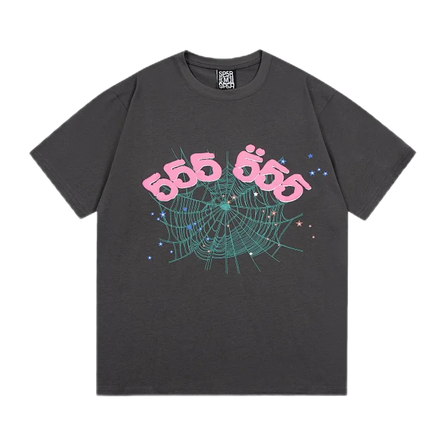 Sp5der T-Shirts Spiderweb Graphic Short-Sleeve T-Shirt product detail image 36