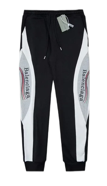 Balenciaga Trousers Logo-print wide-leg sweatpants product detail image 40
