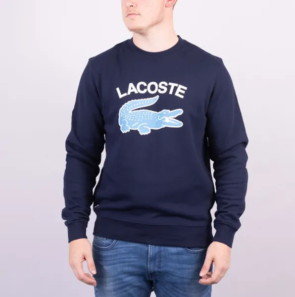 Lacoste Classic Crocodile Embroidered Beige Sweatshirt - 3