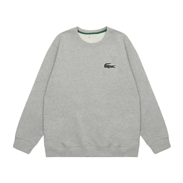 Lacoste Classic Crocodile Embroidered Beige Sweatshirt - 13