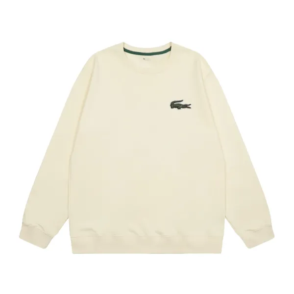 Lacoste Classic Crocodile Embroidered Beige Sweatshirt - 15