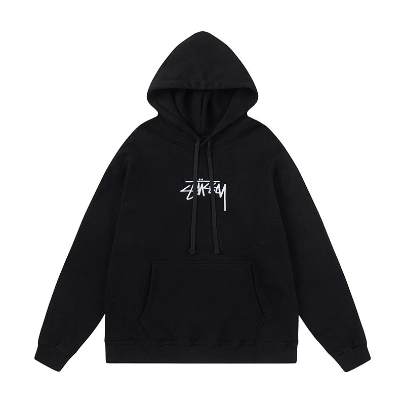 欧美字母刺绣加绒连帽男女款时尚卫衣P01