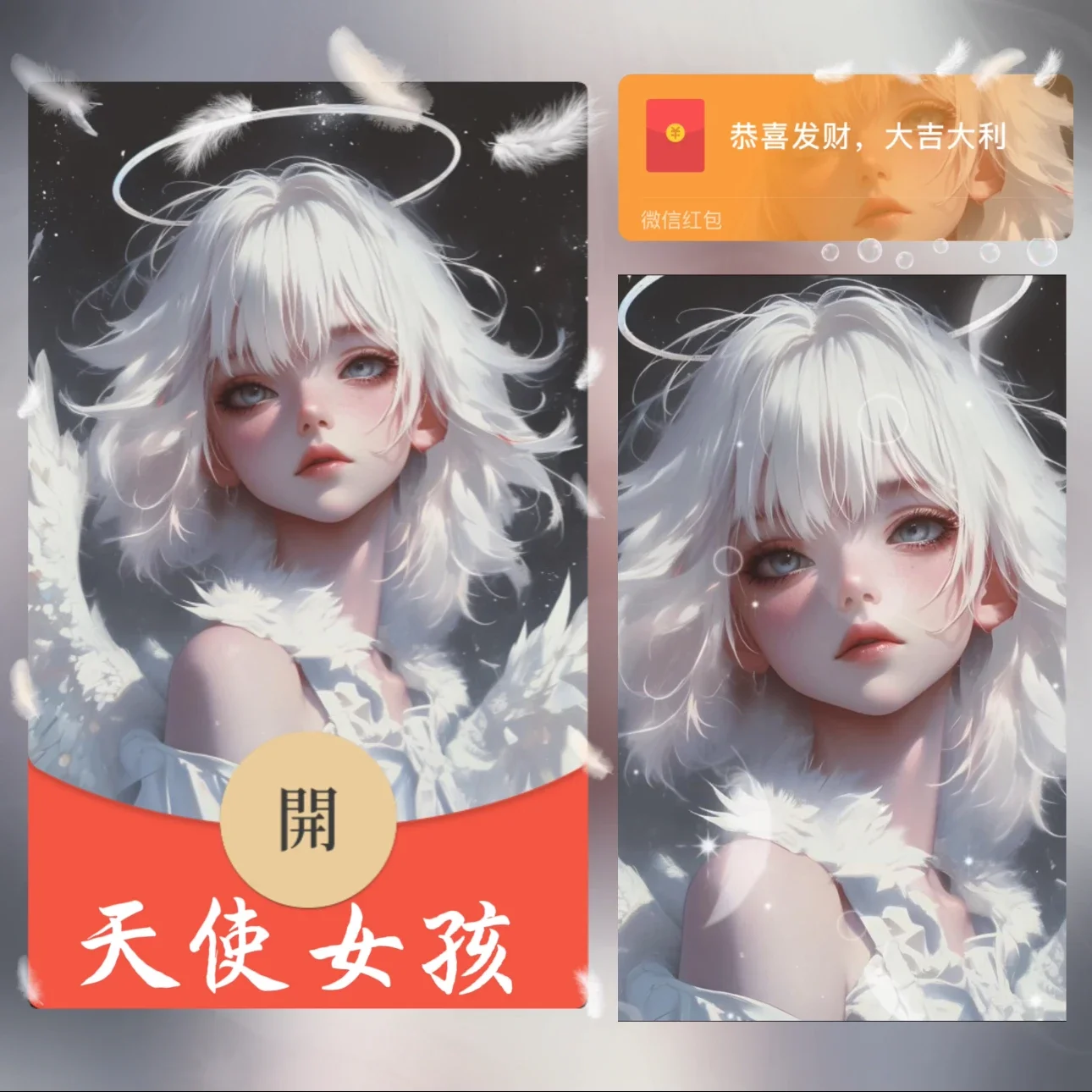 【卡密兑换】微信红包封面『天使女孩/异形动态』官方卡密丨端内兑换丨24小时自助提卡！