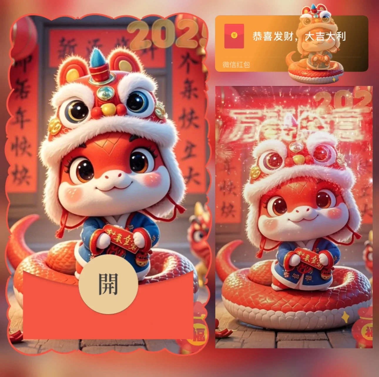 【卡密兑换】微信红包封面『蛇来运转/异形动态』官方卡密丨端内兑换丨24小时自助提卡！