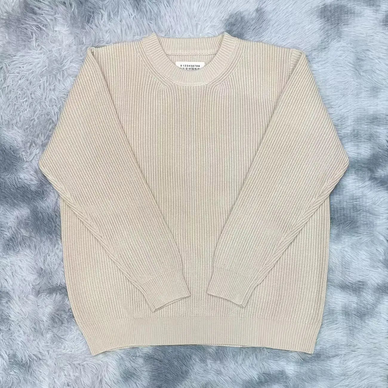 Maison Margiela Knitwear Rib-knit crewneck sweater — 1