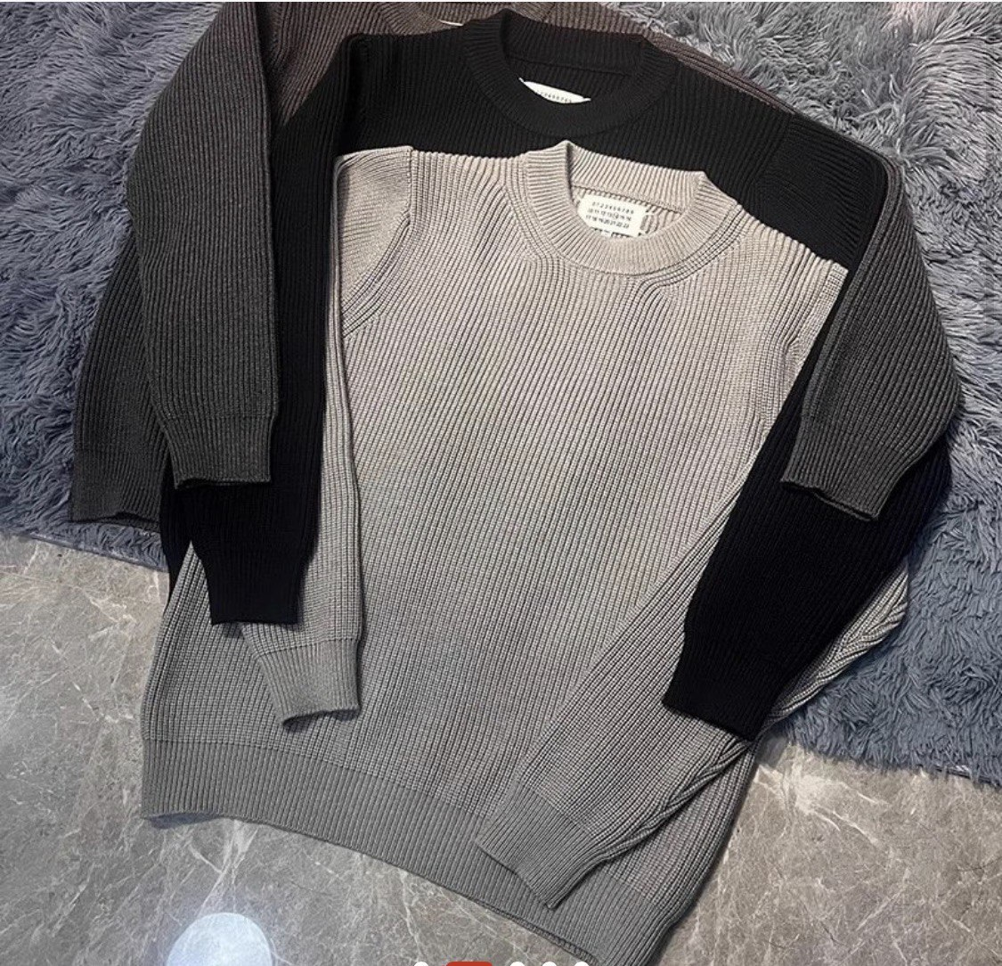 Maison Margiela Knitwear Rib-knit crewneck sweater image 1