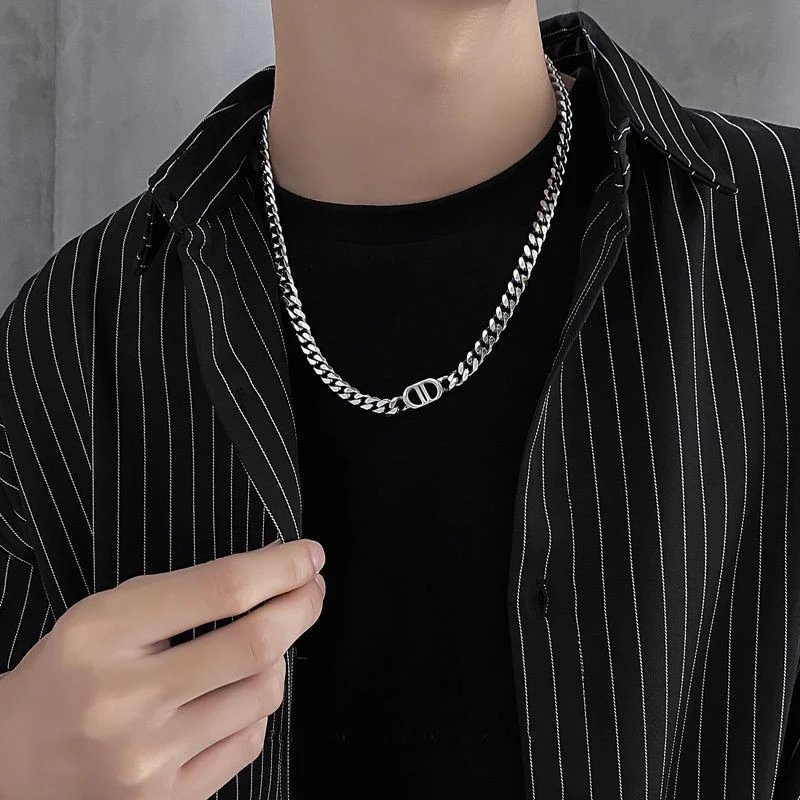 L028-A (Titanium Steel Double D Necklace) Welded Version