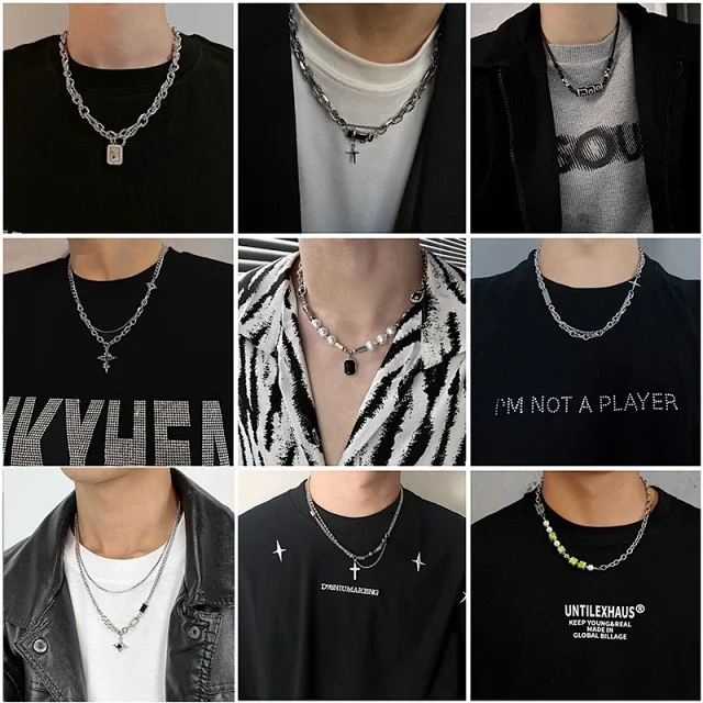 Unbranded Jewelry Assorted Chain Necklaces with Pendant Designs product detail image 1