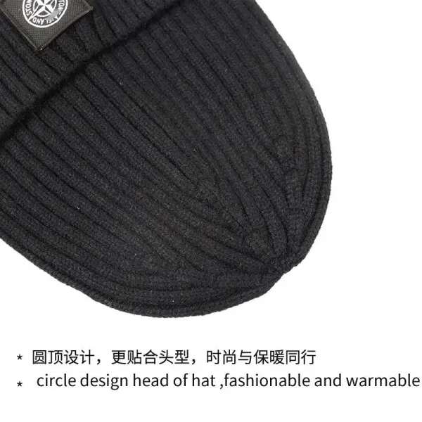 Stone Island Beanie White Knit Hat - 7