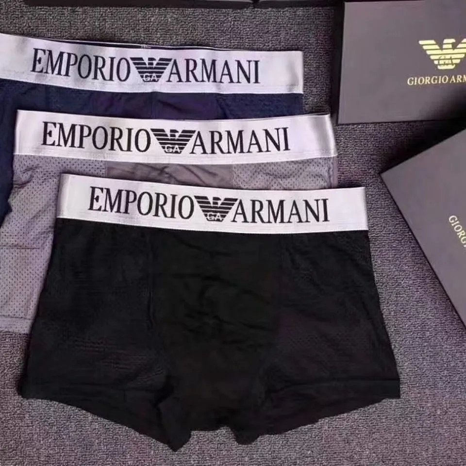 Emporio Armani Logo Waistband Boxer Briefs Black Gray Purple Underwear product detail 11 in Litbuy spreadsheet finds
