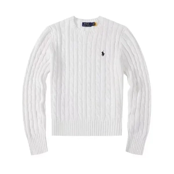 Polo Ralph Lauren Cable Knit V-Neck Sweater Navy - 8