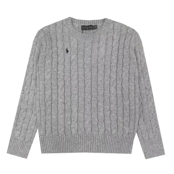 Polo Ralph Lauren Cable Knit V-Neck Sweater Navy - 6