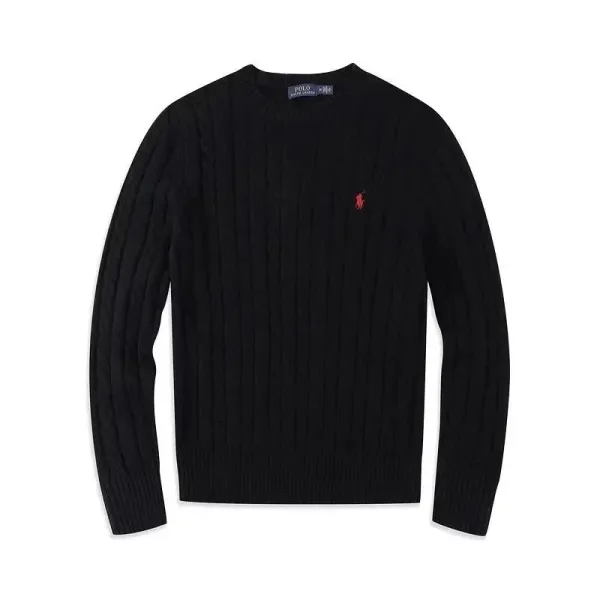 Polo Ralph Lauren Cable Knit V-Neck Sweater Navy - 5