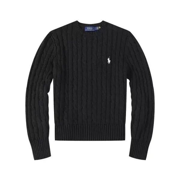 Polo Ralph Lauren Cable Knit V-Neck Sweater Navy - 9