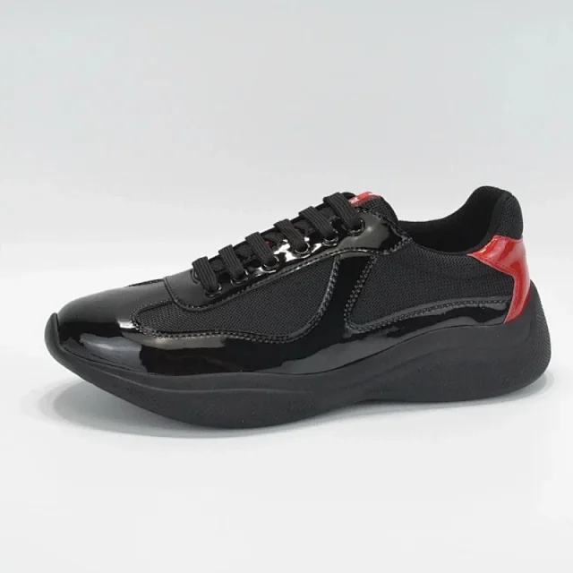 Unbranded Sneakers Low-top lace-up with mesh panels and glossy overlays product detail image 15