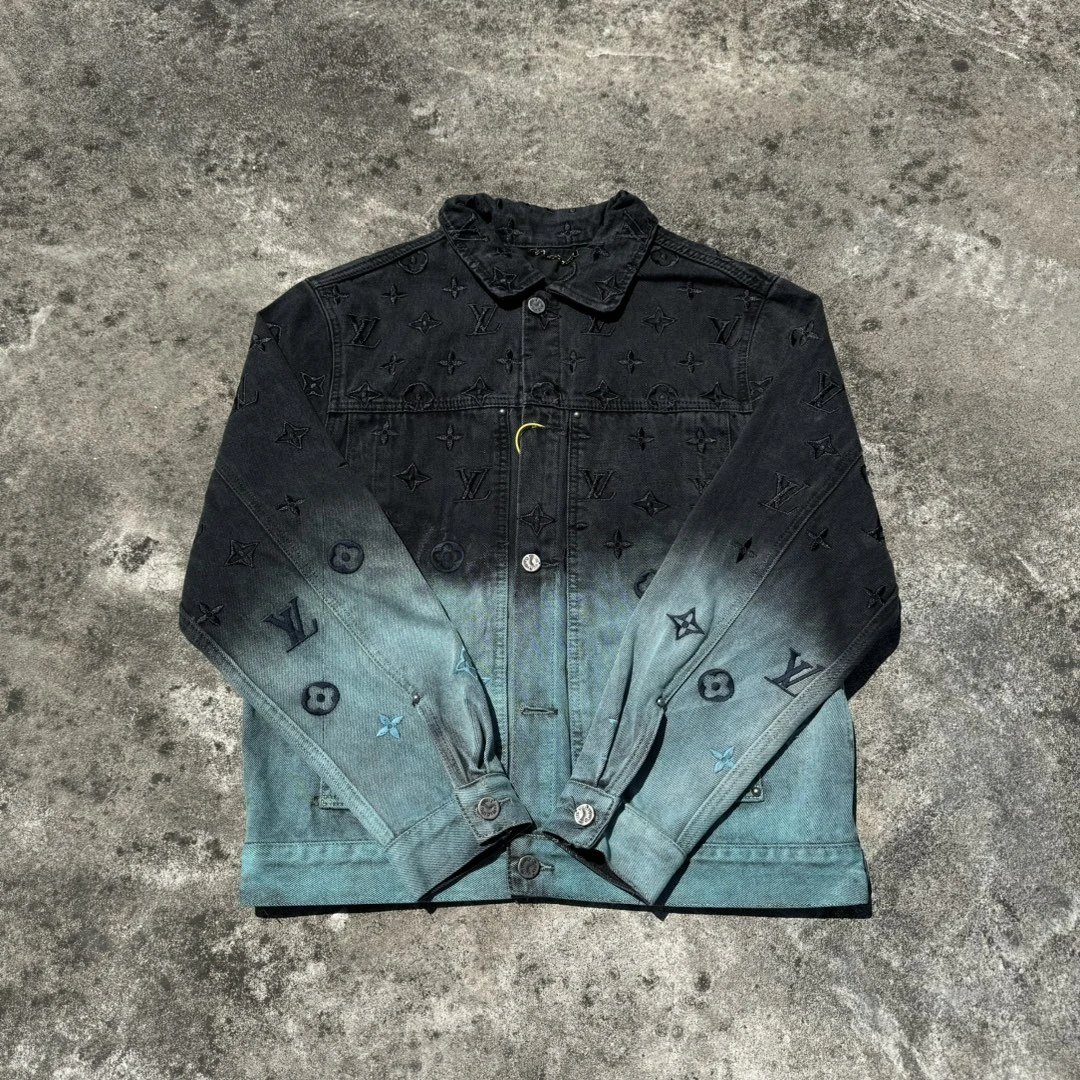Louis Vuitton Studded Denim Jacket Navy - 15