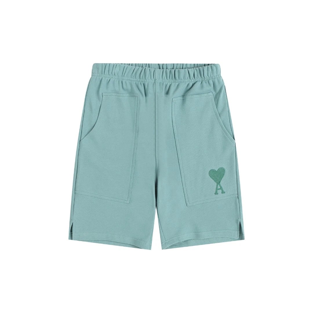 Ami Alexandre Mattiussi Smiley Patch Black Sweatshorts - 14