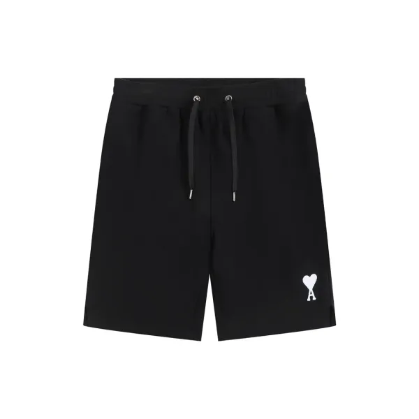 Ami Alexandre Mattiussi Smiley Patch Black Sweatshorts - 12