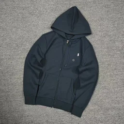 thumbnail for Double-Knit Full-Zip Hoodie Sweatshirt Cardigan A