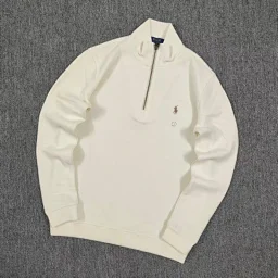 thumbnail for 1 4 zip classic sweatshirt with velvet inside pony logo Half zip sweatshirt A