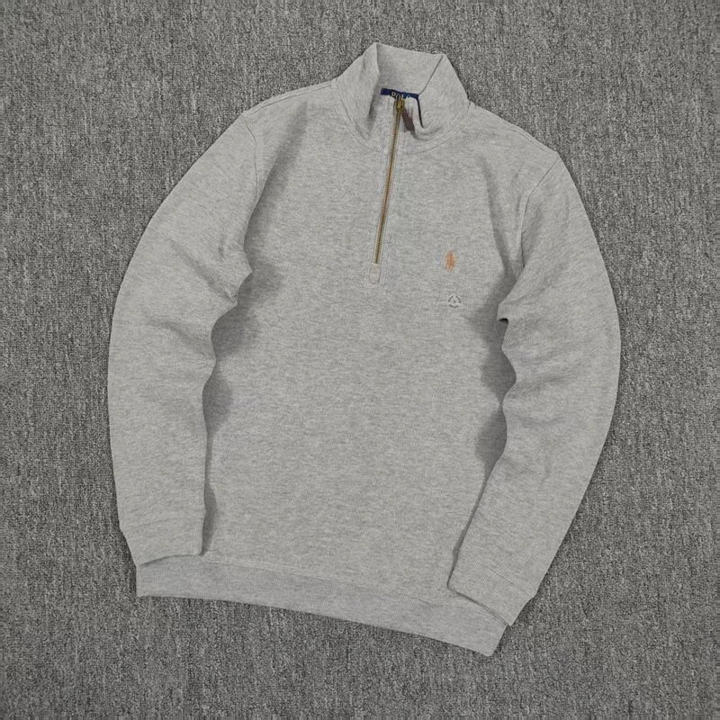 14 zip classic sweatshirt with velvet  inside pony logo 半拉链卫衣A 5