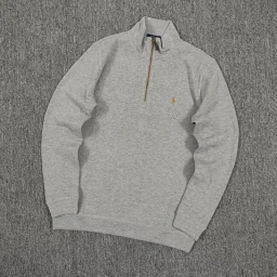 thumbnail for 1 4 zip classic sweatshirt with velvet inside pony logo Half zip sweatshirt A