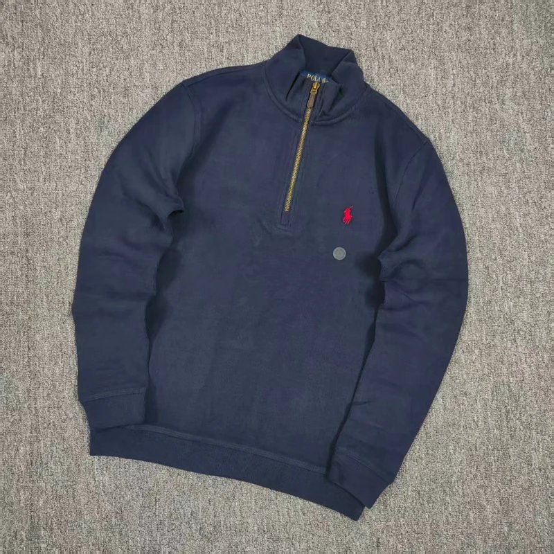 14 zip classic sweatshirt with velvet  inside pony logo 半拉链卫衣A 4