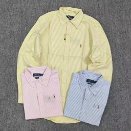 thumbnail for RL Striped oxford shirt（colorful pony）RL三色条纹牛津布衬衫B