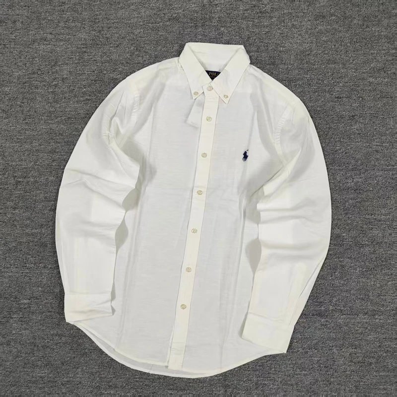 RL classic fit linen shirts for men and women available in twelve colors 亚麻衬衫长袖C 13