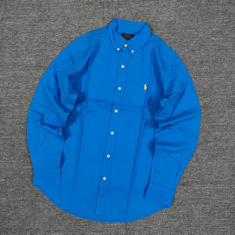 RL classic fit linen shirts for men and women available in twelve colors 亚麻衬衫长袖C 9
