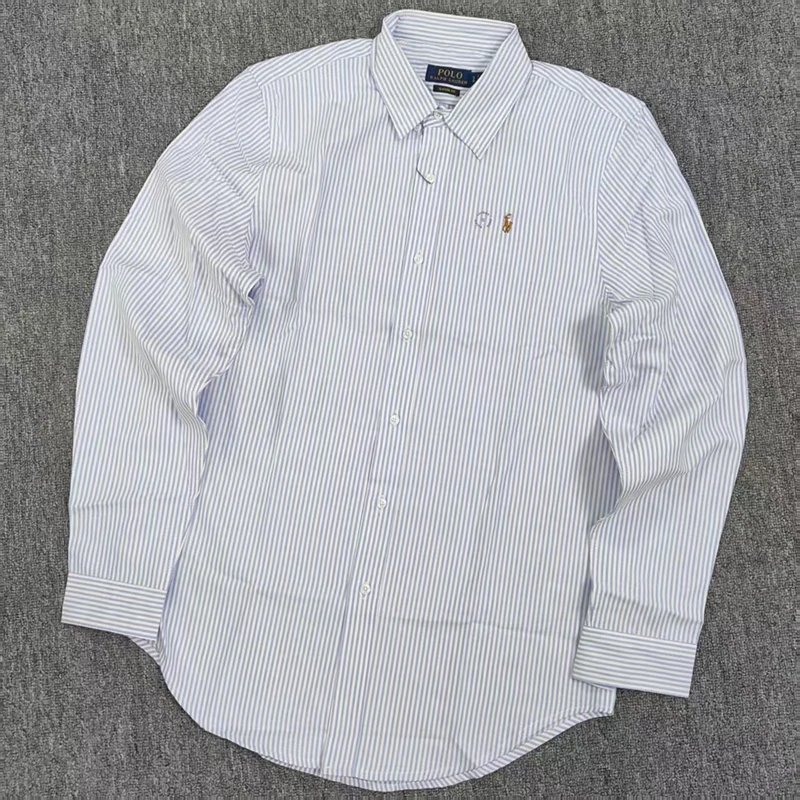 RL Striped oxford shirtcolorful ponyRL三色条纹牛津布衬衫B 4