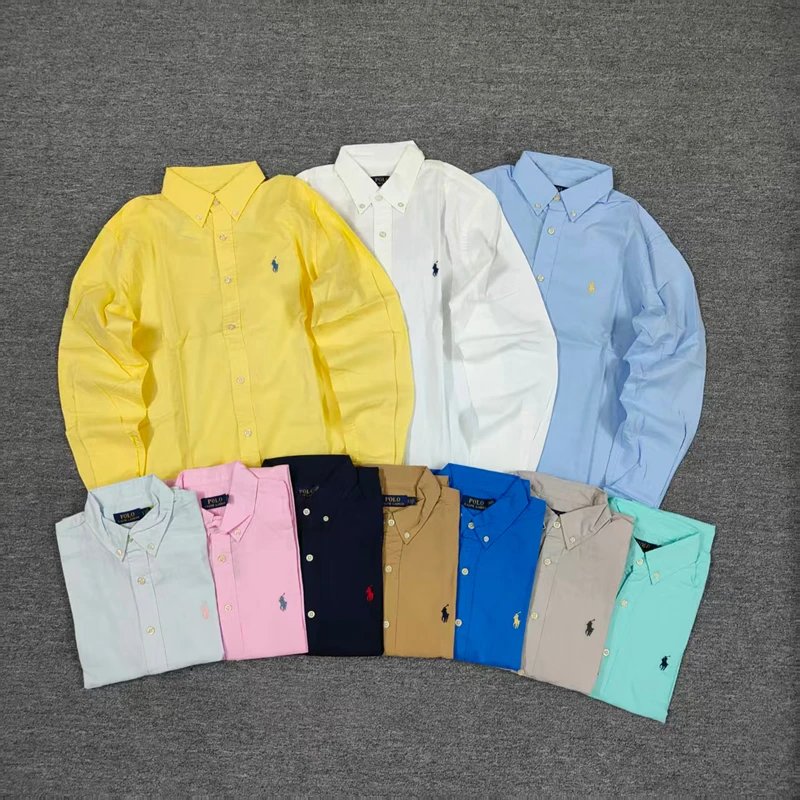 RL classic fit linen shirts for men and women available in twelve colors 亚麻衬衫长袖C 4