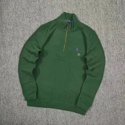 thumbnail for 1 4 zip classic sweatshirt with velvet inside pony logo Half zip sweatshirt A