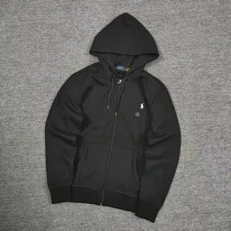 thumbnail for Double-Knit Full-Zip Hoodie Sweatshirt Cardigan A