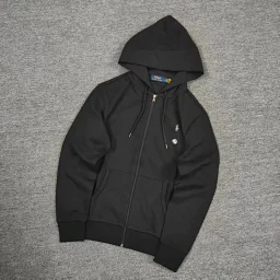 thumbnail for Double-Knit Full-Zip Hoodie Sweatshirt Cardigan A