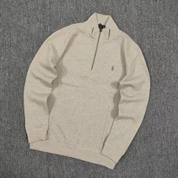 thumbnail for 1 4 zip classic sweatshirt with velvet inside pony logo Half zip sweatshirt A