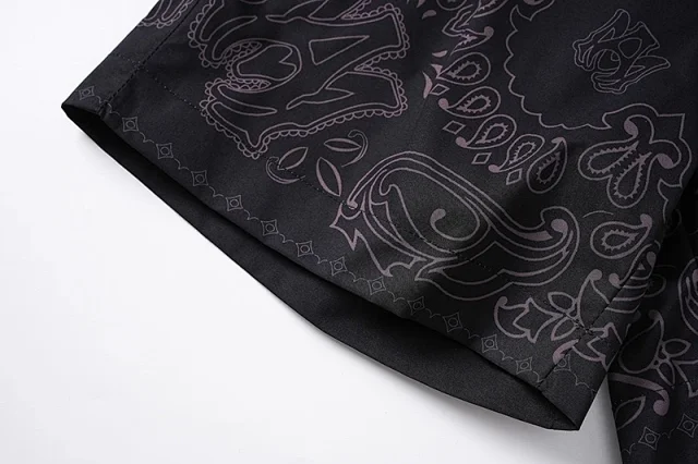 Rhude Shirts Short-Sleeve Logo Print Button-Up Shirt product detail image 15