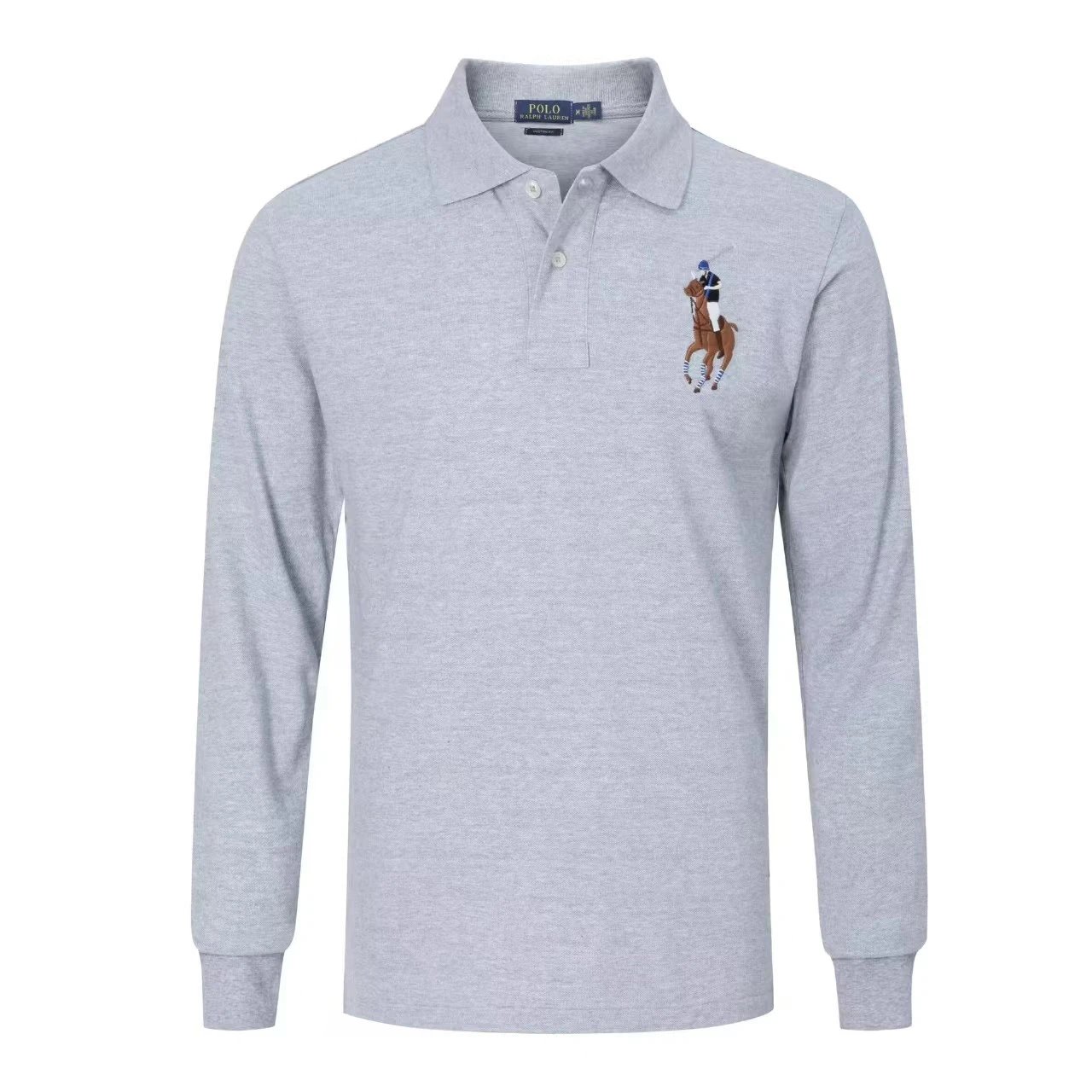 Polo Ralph Lauren T-Shirts Long-Sleeve Shirt with Embroidered Crest — 14