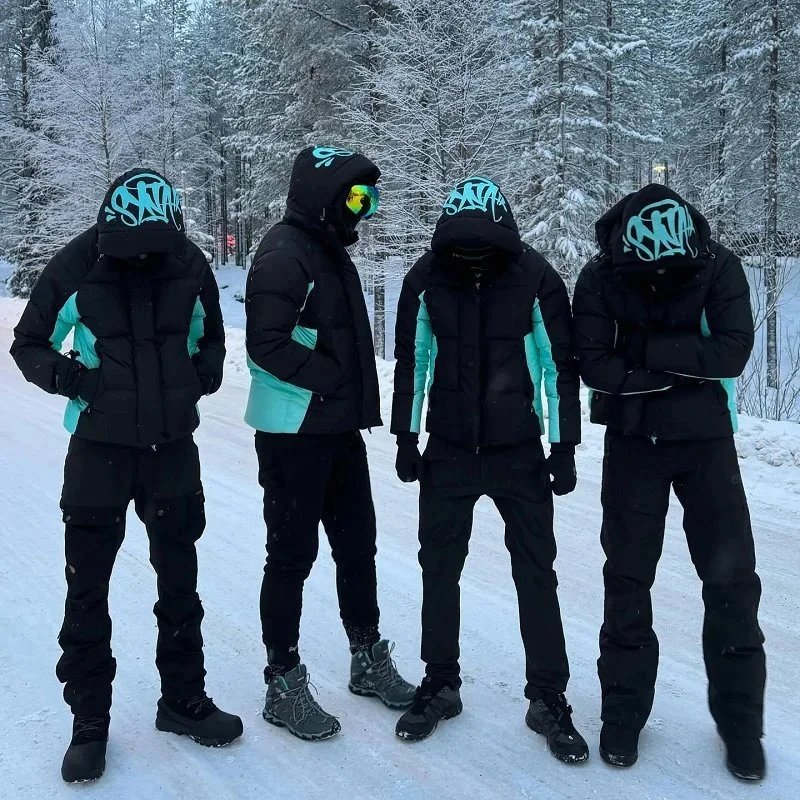 Stone Island Black and Teal Puffer Jacket