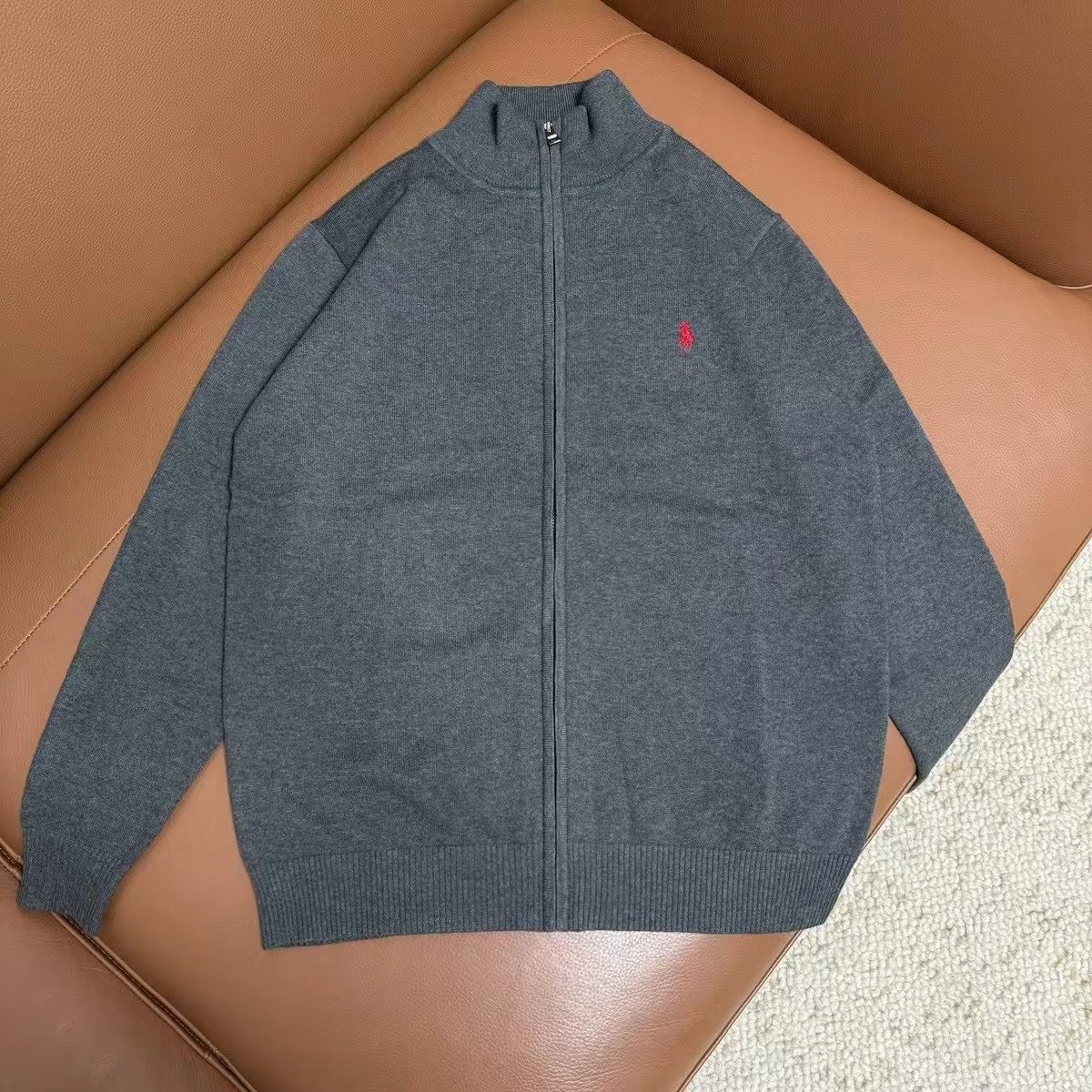 Polo Ralph Lauren Knitwear Full-Zip Mock-Neck Knit Sweater — WXMMJ-02